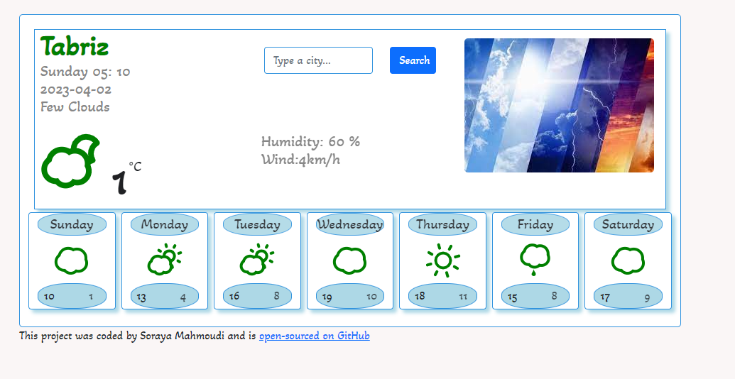 Weather project preview